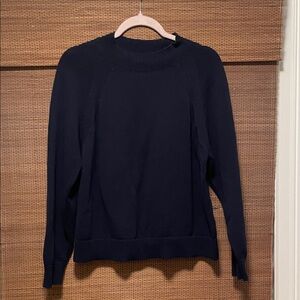 Quince Navy Crew Neck Sweater